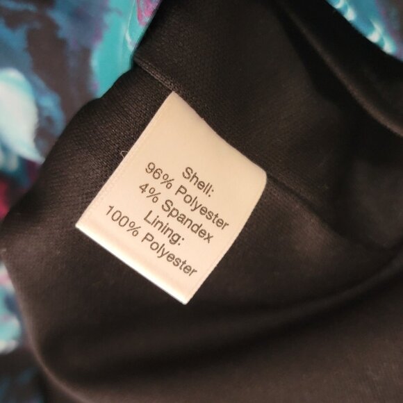 Saks Fifth Avenue Black‎ Label Womens 8 Sheath Shift Dress Floral Knee Length - Picture 8 of 8